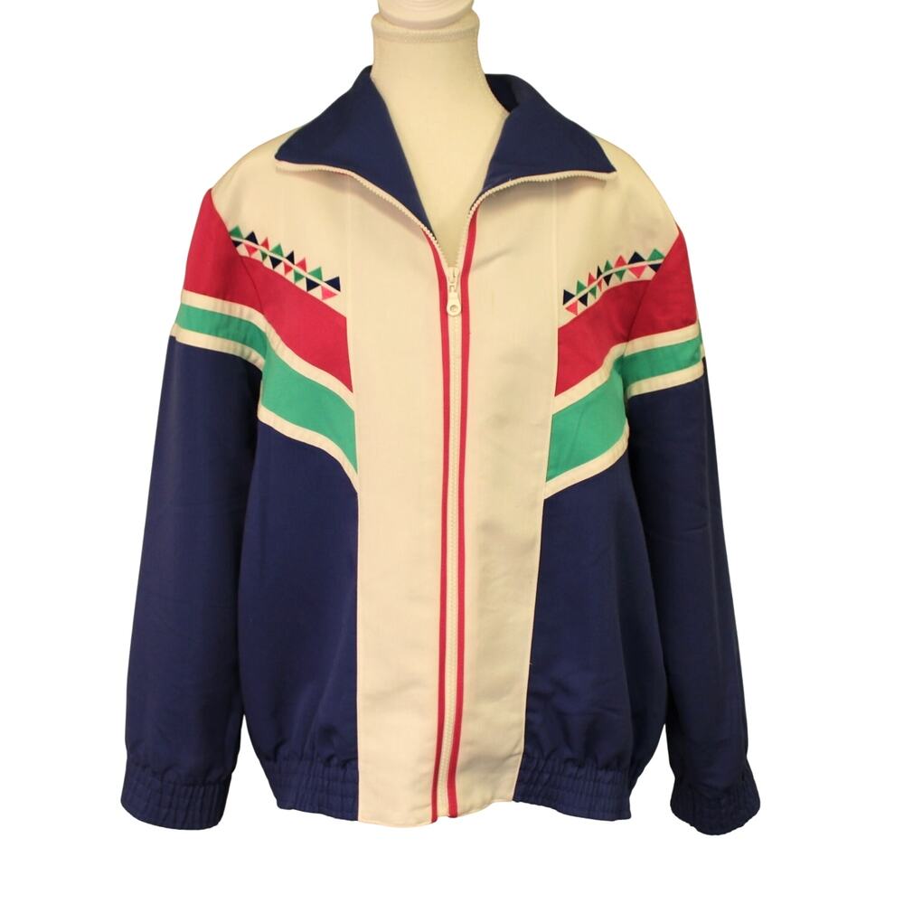 VTG 80s 90s jacket women Alfred Dunner sz 12 full zip front